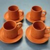 Terracotta Cups With Saucer