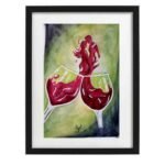 Watercolor Flash of wine