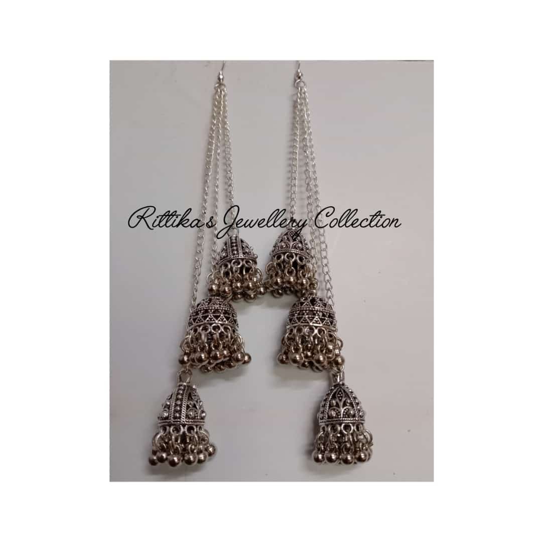 KAPA 3-tier tassel drop jhumka design earrings | Kapa Jewellery