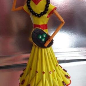 Handmade Colorful Paper Doll