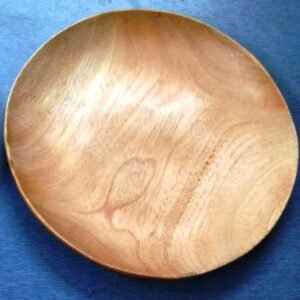 Mahogany wood round plate