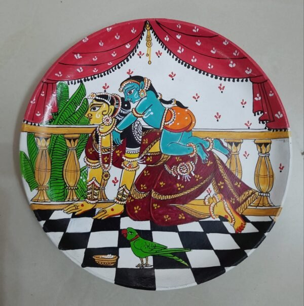 Patachitra plate krishna