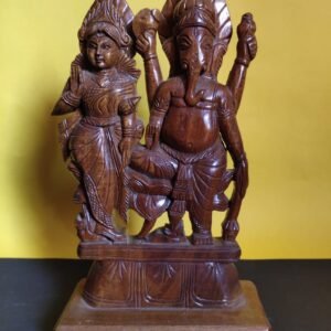 Wooden Lakshmi Ganesh Murti