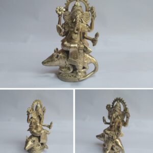 Sitting Ganesh On Mouse Dokra