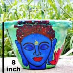 Handpainted indoor outdoor flower pot/planter