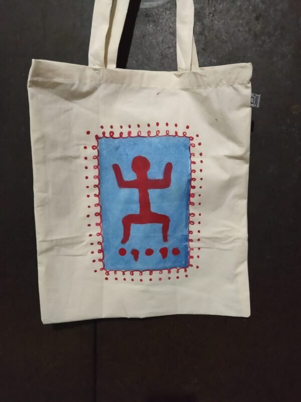 Hand painted Swastika Sign cotton bag