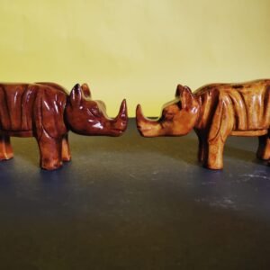 Handmade Wooden Rhinoceros