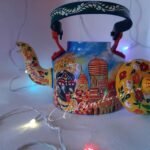 Kali Kolkattawali Handpainted Kettle – Kalighat Kali Hand Painted Kettle