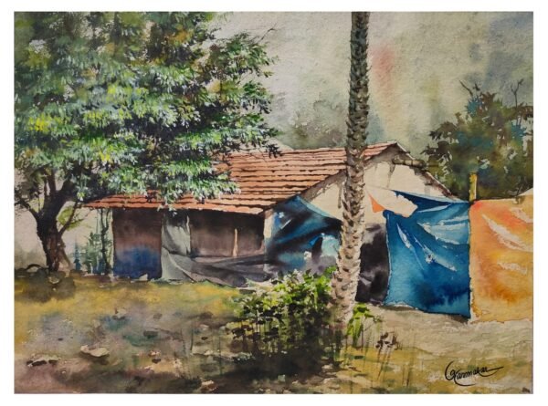 Rural Water Color Painting