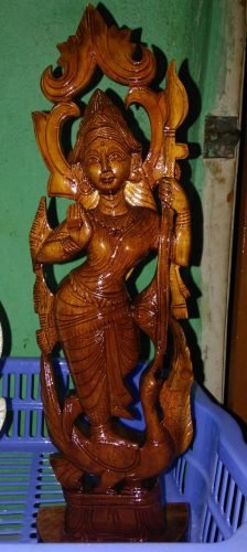 Wooden Maa Saraswati photo review