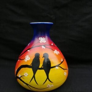 Hand Painted Terracotta Flower Vase