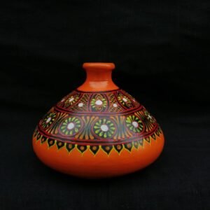 Hand Painted Round Terracotta Flower Vase