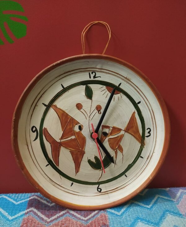 Wall Clock Of Terracotta