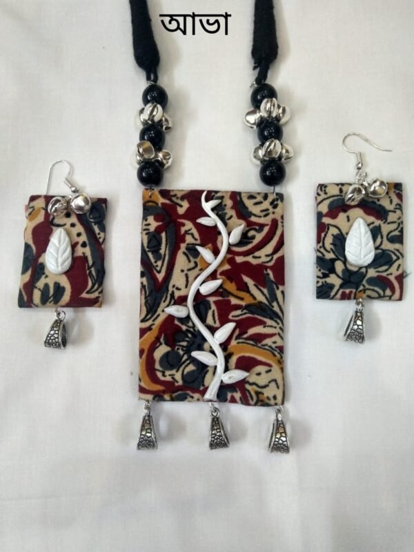Fabric Design On Clay Jewellery