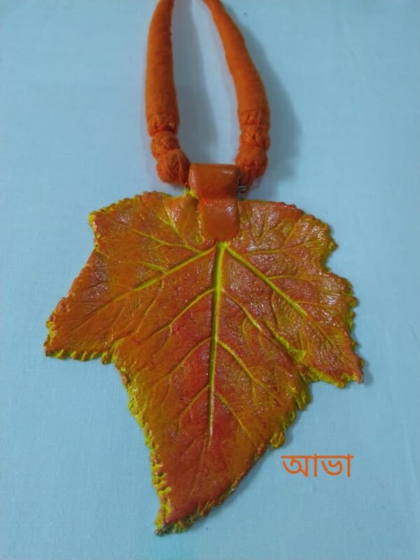 Maple Leaf Clay Necklace
