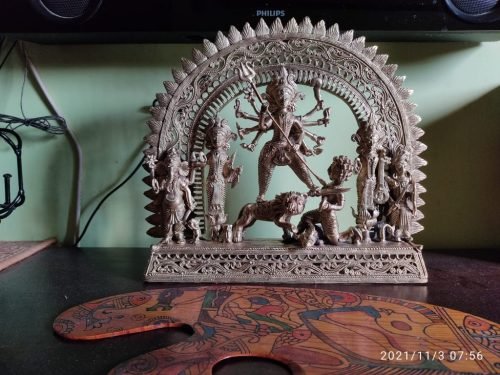 Dokra Durga Murti 11/9 inch photo review