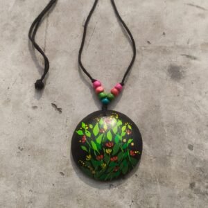 Colorful Fabric necklace of Clay