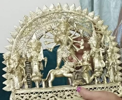 Dokra Durga Murti 11/9 inch photo review