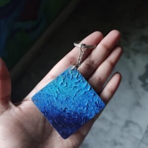 Hand Painted Wooden key Ring