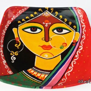 Traditional-Women Painted Plate