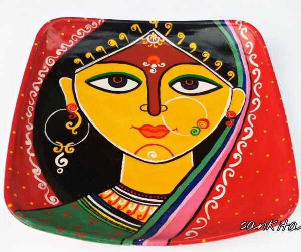Traditional-Women Painted Plate