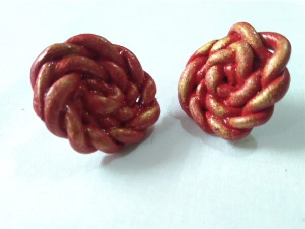 Spiral Design Clay Earrings