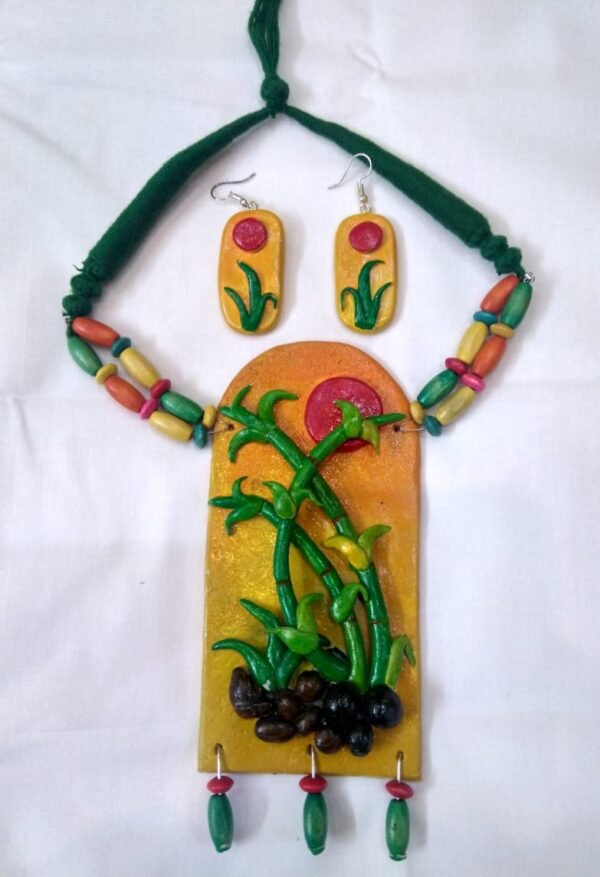Nature Themed Hand painted Clay Jewellery