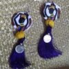 Hand Painted Fabric Ear Ring