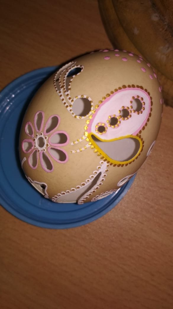 Carved Egg Shell Decor Art & craft showcase