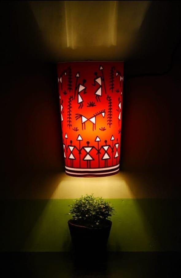 Tribal Art Painted Hanging lamp