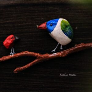 Hand Made Colorful Bird Showpiece