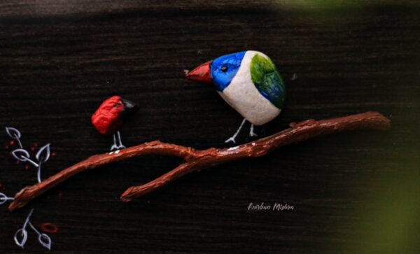 Hand Made Colorful Bird Showpiece