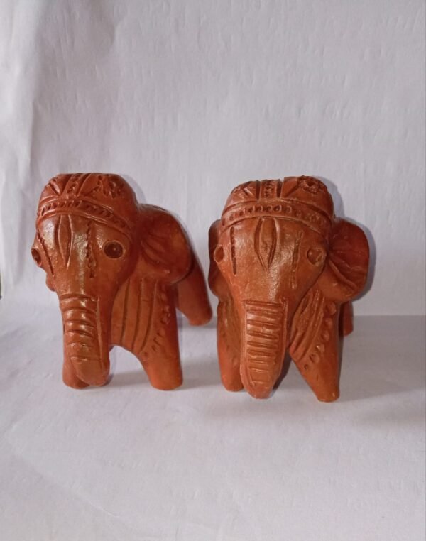 Terracotta Elephant Pair