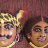 Tribal couple Decorative Mask