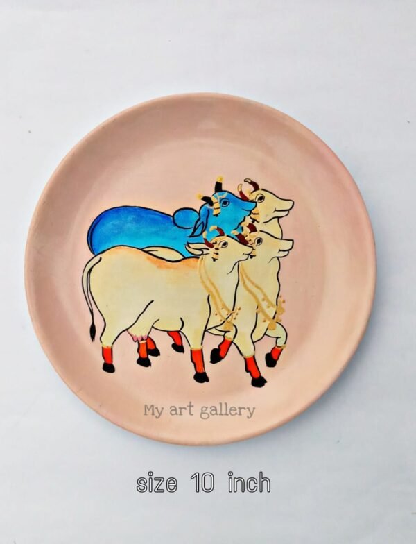 Cow Painted Wall-Hanging Plate