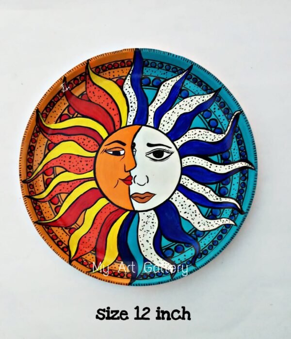 Sun & Moon Painted-plate