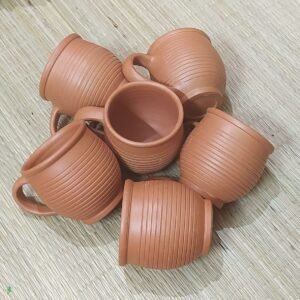 Terracotta cups set of six