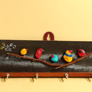 Colorful Bird Showpiece Key Holder