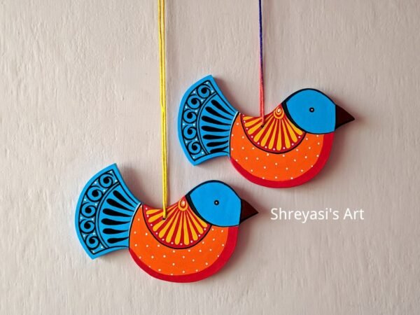 Colorful Hand Painted Bird Showpiece