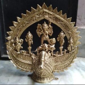 Dokra Murti of Peacock Plate Durga