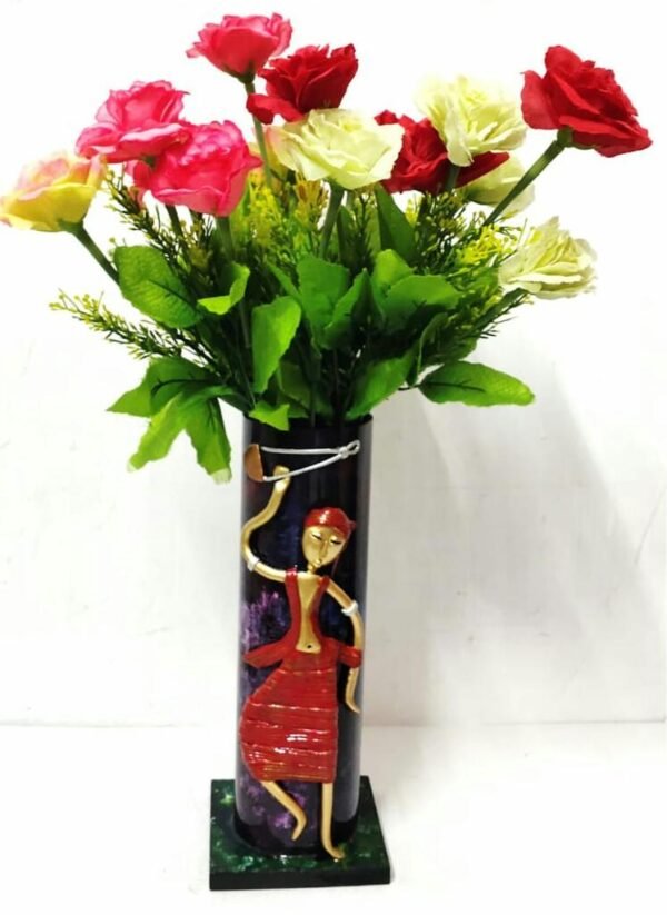 Terracotta Baul Singer Flower Vase