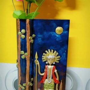 Hand Painted Trible Pillar Stand Vase
