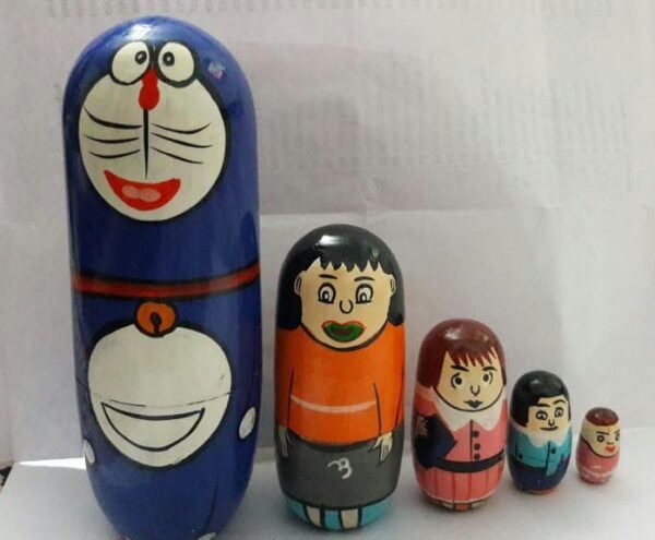 Wooden Doraemon Nesting Doll Set