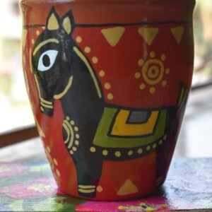 Handpainted ceramic cup