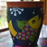 Handpainted ceramic cup