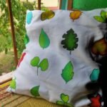 Cushion cover cotton base handpainted