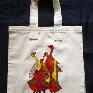 Indiweavaes Duck Cotton Work Canvas Handle Handmade Bag,  Top Handle hand Bag-MultiColor