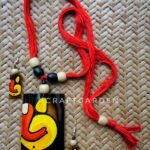 Handpainted Ganesha Eco-friendly Bamboo Jewellery