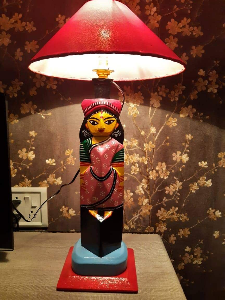 Wooden Lamp Set