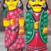 wooden couple murti